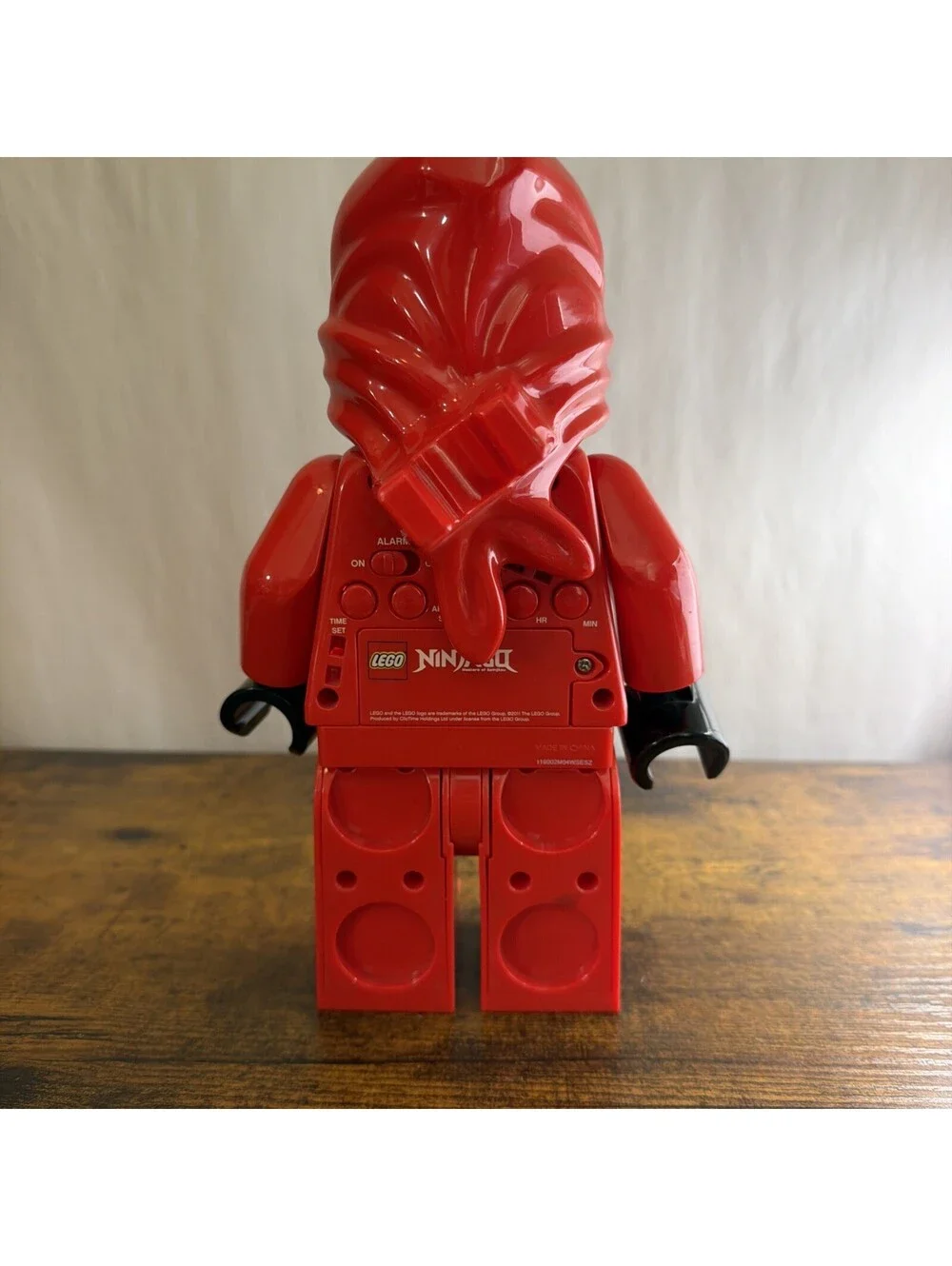 LEGO Ninjago Kai Red Ninja Minifigure Alarm Clock 2011 ClicTime Working